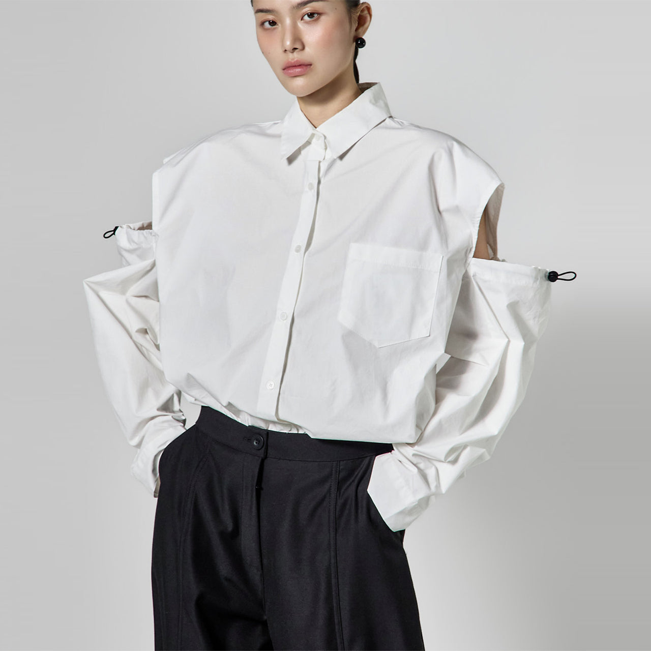 S837 Cutout String Shirts