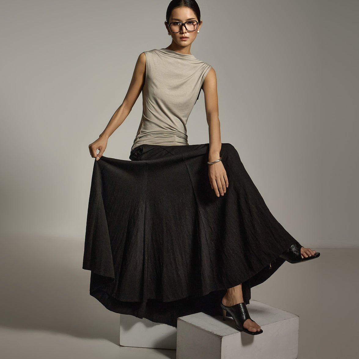 SK3000 マキシフレアスカート