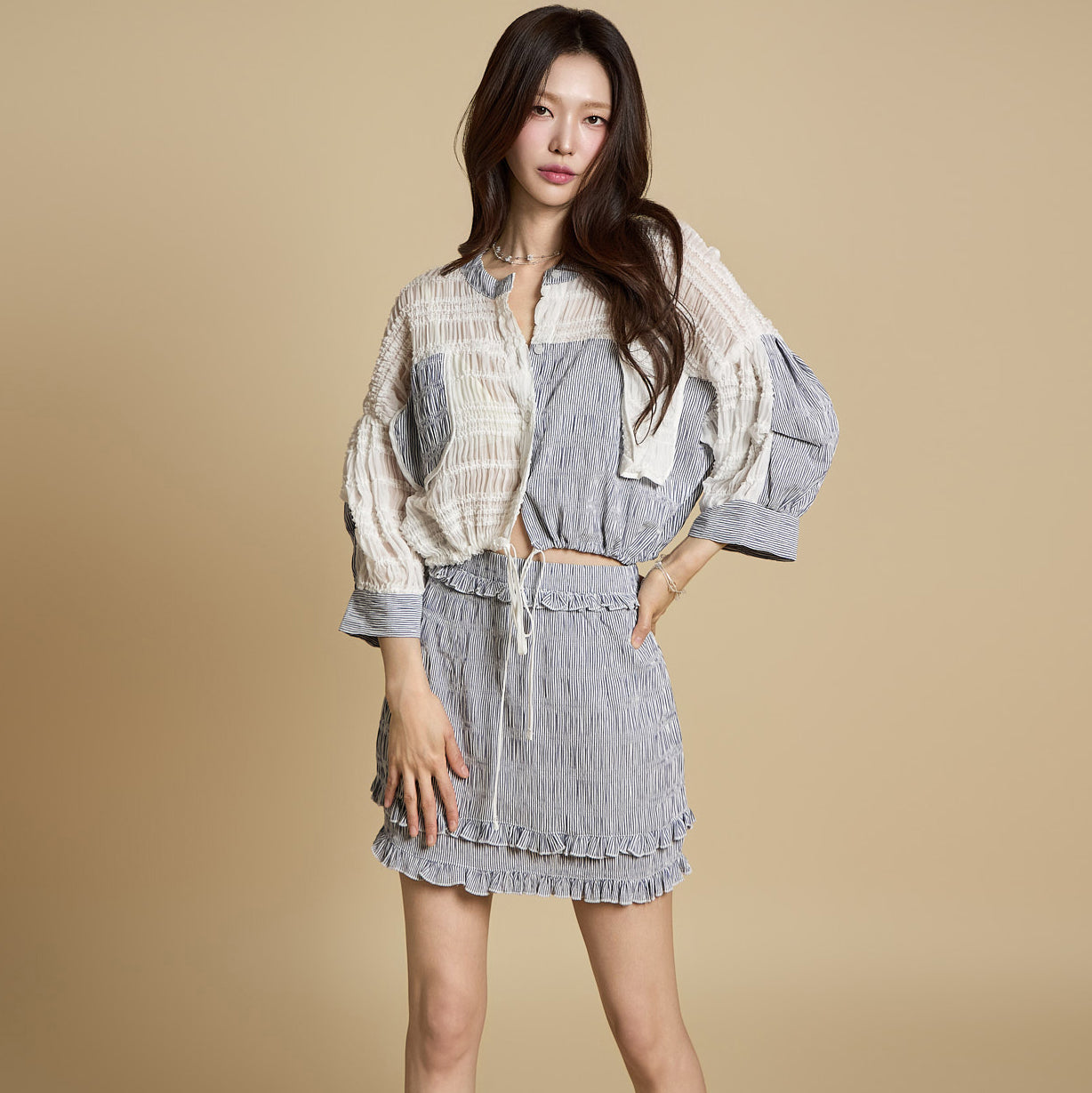 SK3006 プリーツミニスカート