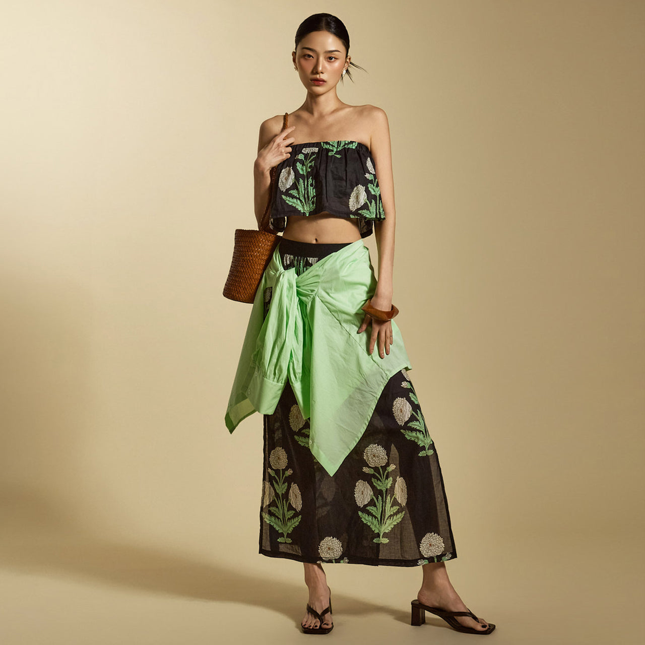 SK3009 Floral-Patterned Skirt