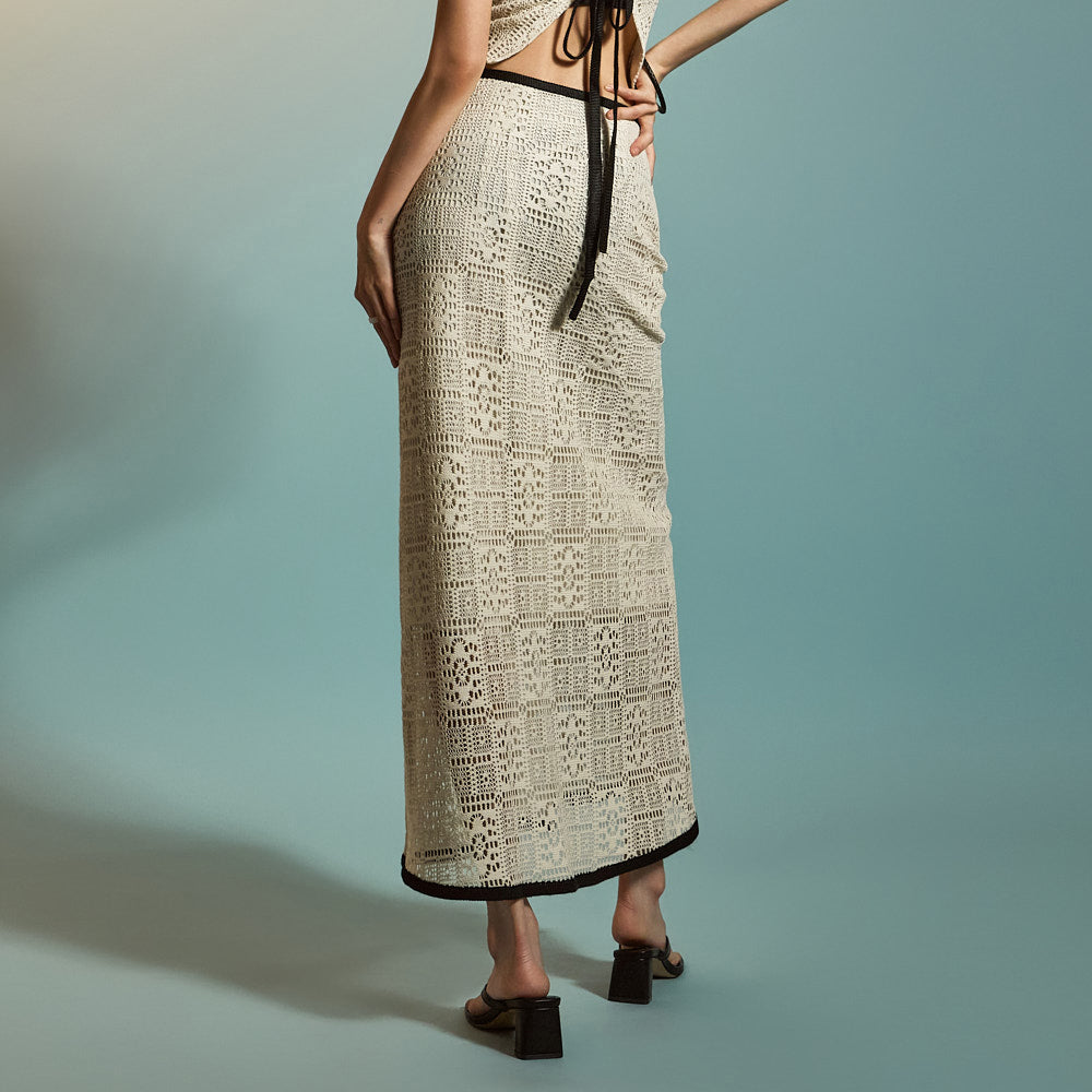 SK3012 Eyelet Knit Skirt