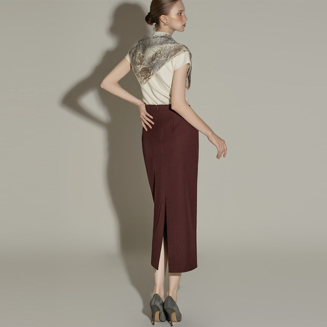 SK3065 Pintuck Long Skirt