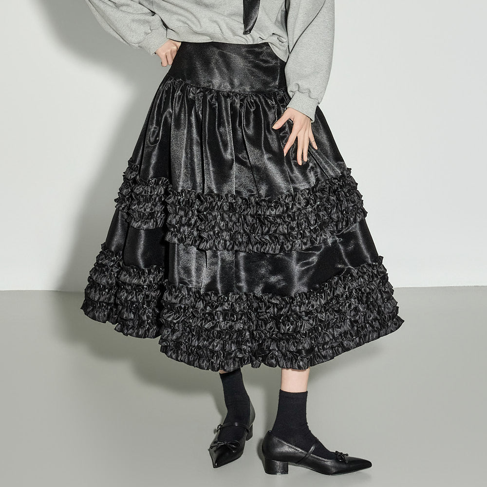 SK3150 Tiered Flare Skirt