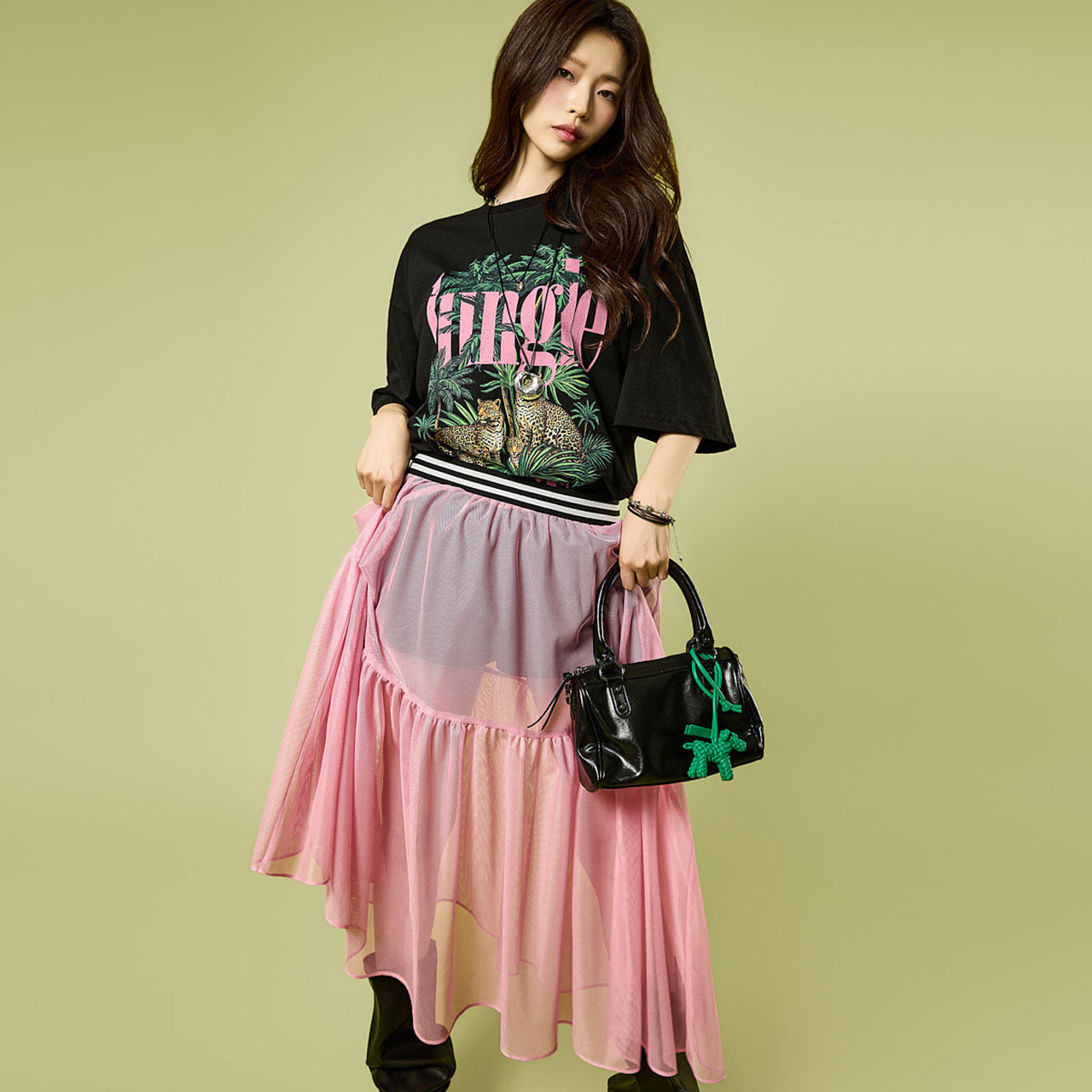 SK3208 メッシュスカート