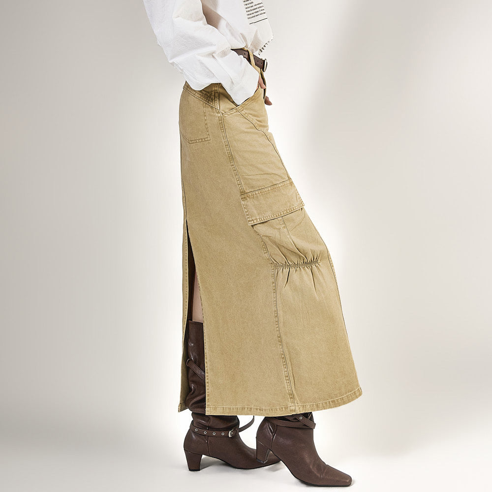 SK3275 Out-Pocket Washed Skirt