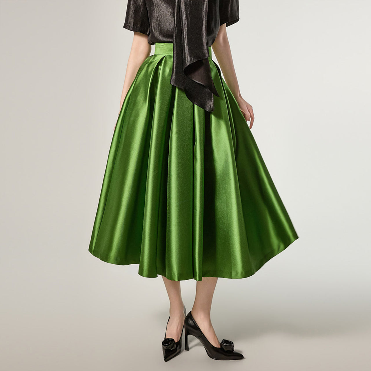 SK9288 Pintuck Flare Skirt