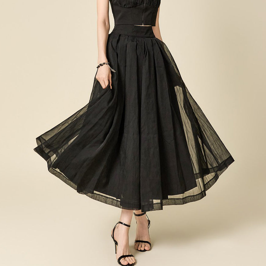 SK9313 シアーフレアスカート