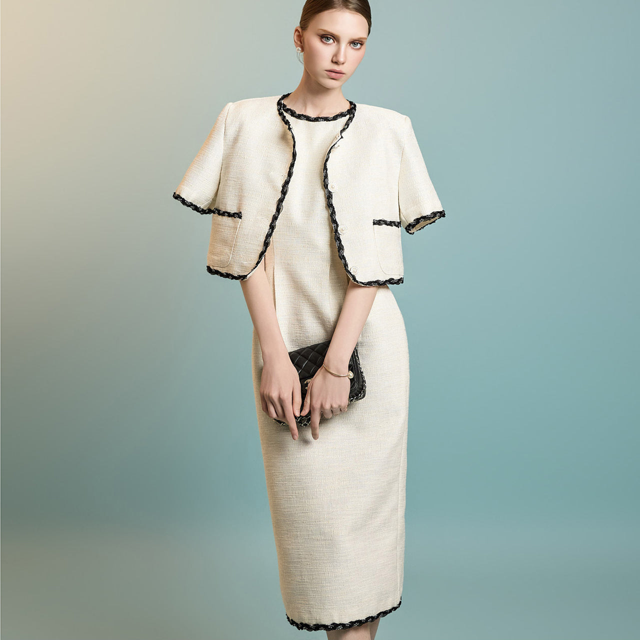 TP2164 ツイードジャケット＆ドレスセット