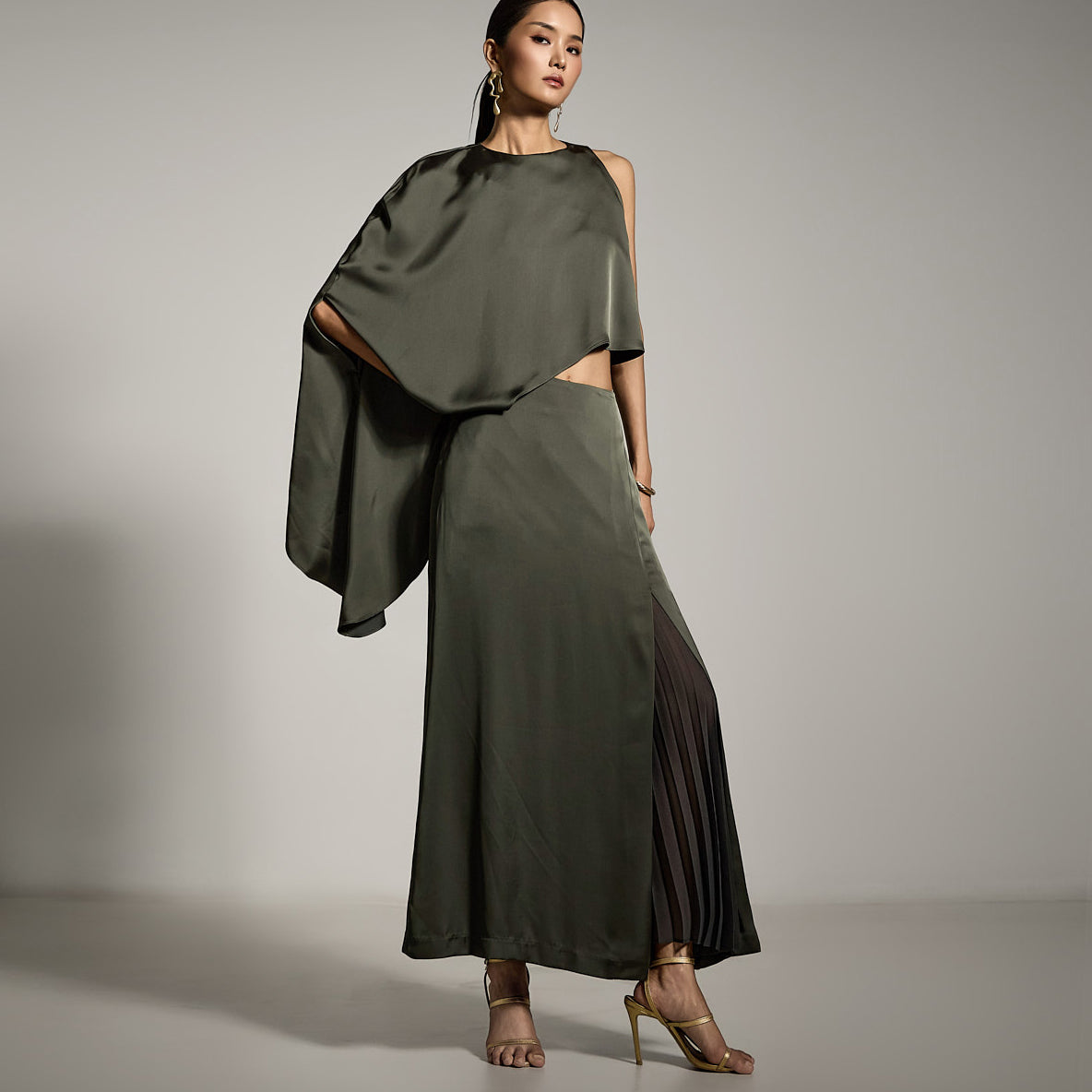 TP9173 アシンメトリーブラウス＆スカートセット