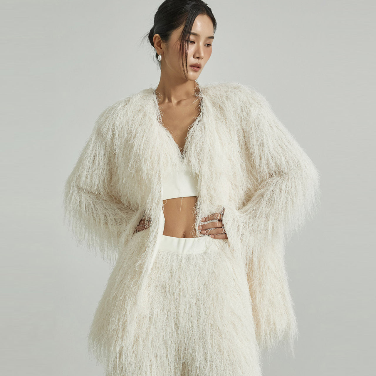 TP9191 Jacket Sleeveless Top Pants Set